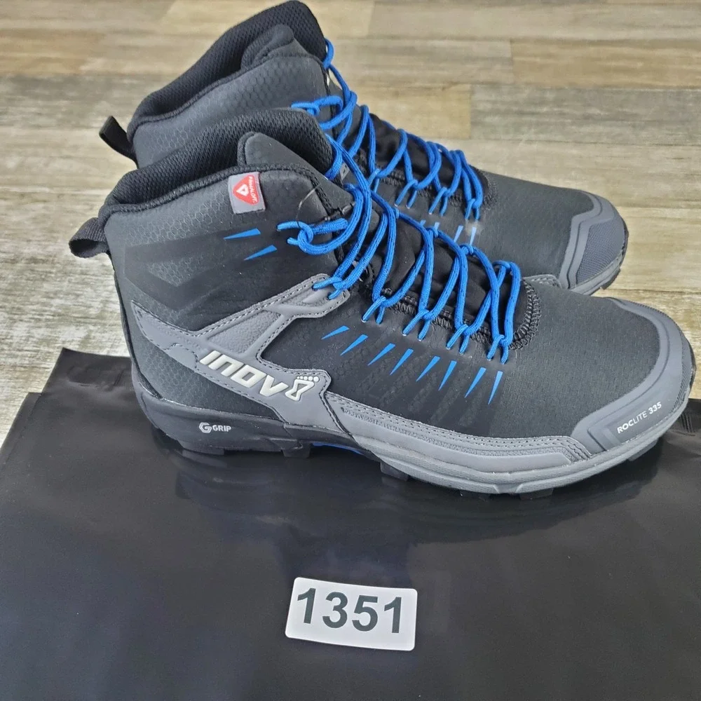 Inov-8 Roclite 335 Womens Boots Sz 8 Black Blue Insulated Hiking Ankle Boot